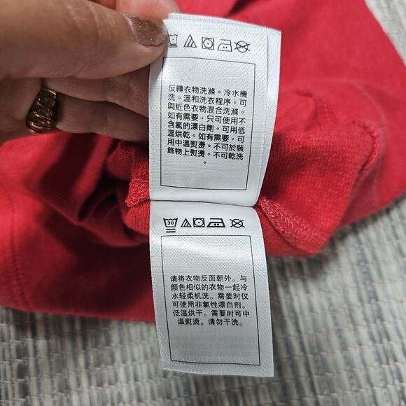 Disney Parks Womens Size S Red Mickey Mouse Embroidered Full Zip Hoodie Sweater - Picture 11 of 13